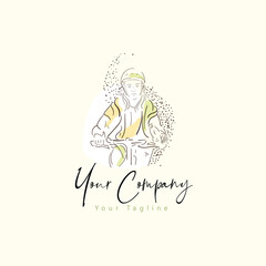 invitation card with bride