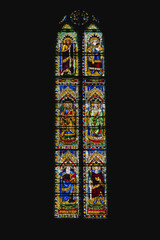 Stained glass window of Florence Cathedral, Tuscany, Italy - ( Italian: Cattedrale di Santa Maria...