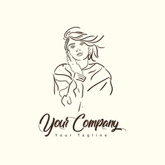 girl with a bouquet of flowers