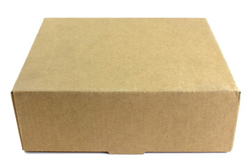 Brown cardboard box for parcel. Package for delivery isolated on white background.
