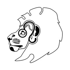 Leo zodiac sign white version 