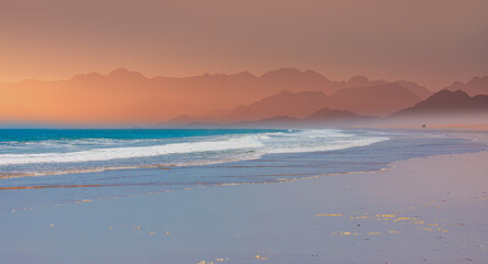 Namib desert with Atlantic ocean meets near Skeleton coast - 
Namibia, South Africa