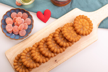 Yakgwa cookies eaten on Korean New Year's Day