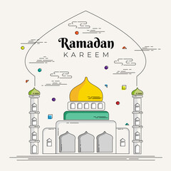 Free vector illustration ramadan kareem