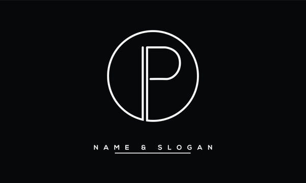 P  Abstract   Letter  Logo   Monogram