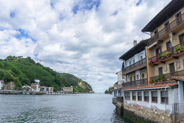 Fototapeta na wymiar Harbour of Pasaia in the Donibane district east of San Sebastian. One of the most beautiful coastal towns of the Basque Country.