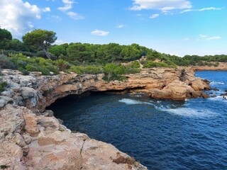 rocky coast of the sea