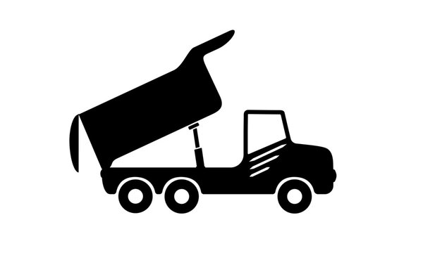 recommend clip art: Dumper truck vector illustration on white background. Transportation truck for use in logistics, transportation, construction truck design projects. 