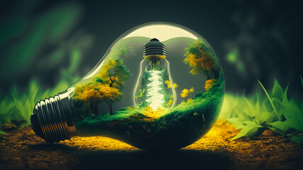 Concept of green energy or environment protection