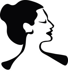 Naklejka na ściany i meble silhouette of a woman