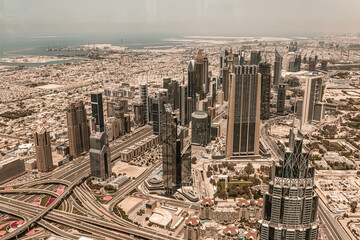 aerial view of downtown Dubai