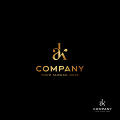 Initial letter A&K vector inspiration brand logo design