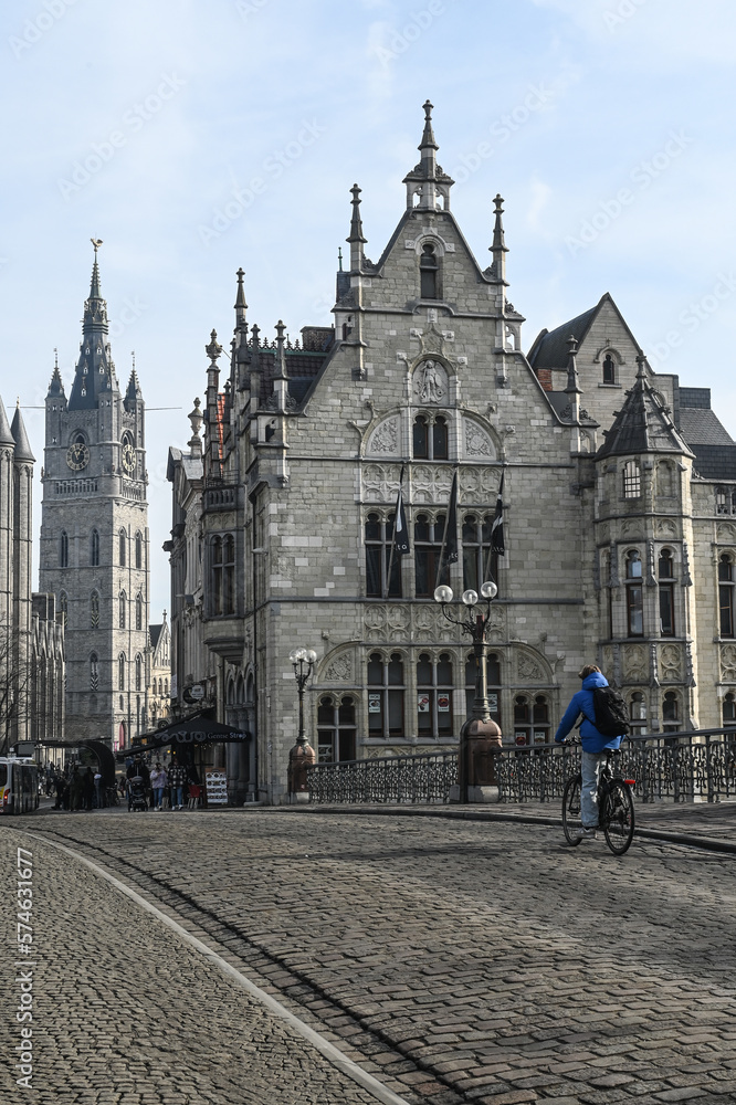 Poster Belgique Belgie Belgium Gand Gent ghent tourisme ville flandres flamand