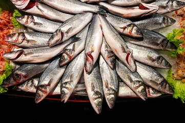 fresh fish on fish market