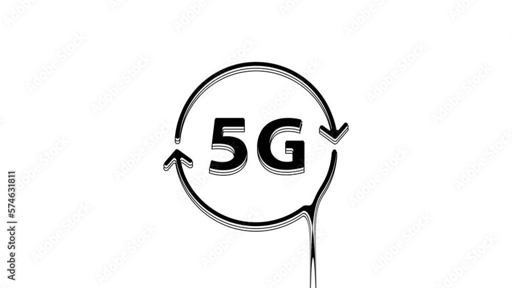 Poster black 5g new wireless internet wifi connection icon isolated on white background. global network hig