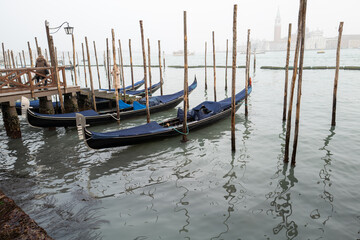 Fototapeta na wymiar Venice during low water Carnival 2023