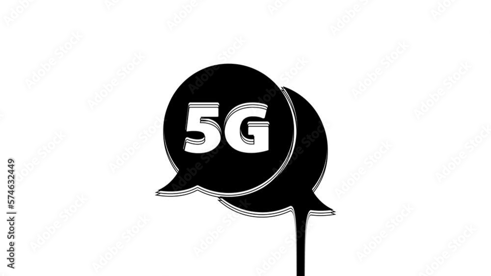 Poster black 5g new wireless internet wifi connection icon isolated on white background. global network hig