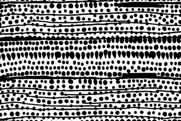 Abstract seamless hand drawn polkadot stripes, generative ai