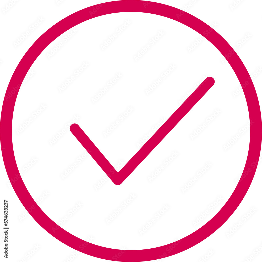 Poster there is a check mark in the middle of the red circle