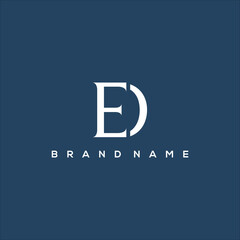 creative initials ED and DE logo vector