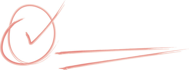 Hand drawn key markers, circled with red pen and marked with lines, watercolor pen version