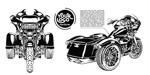 American motorcycle Illustration Vector EPS10