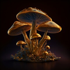 Golden magic mushroom 