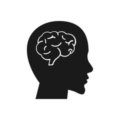 human brain medical icon vector illustration