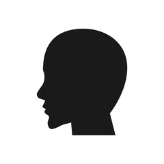 silhouette human head icon vector illustration