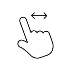 Hand swipe or slide icon