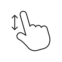 Hand swipe or slide icon