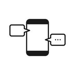Smartphone phone message or chat icon  vector