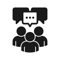Communication icon, Discussion, speech bubble icon vector illustration