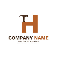 H Carpenter logo, Carpenter letter H logo