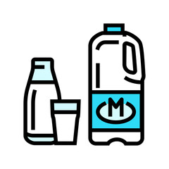 milk dairy product color icon vector illustration