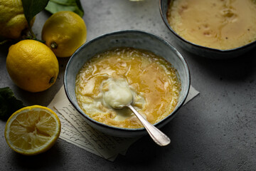 cr&egrave;me dessert flan fait maison au citron