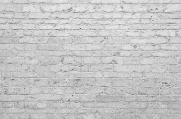 Grunge white painted brick wall background