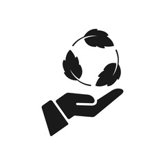 Eco friendly icon. Environmental sustainability simple symbol. vector illustration