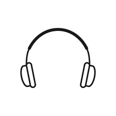 Headphones icon. Earphones symbol. Color editable