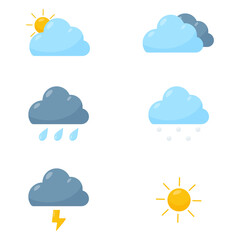 weather icon set. Set of weather icons