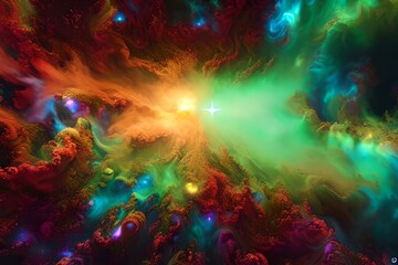 Beauty of endless Universe filled with stars and nebula created by generative AI