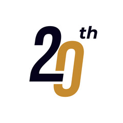 20th year anniversary celebration logo design