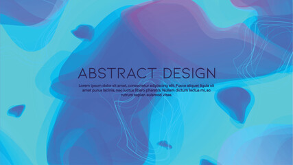 Abstract Futuristic Vector Background with Liquid  Shapes and Lines. Modern Colorful Gradient Wallpaper. Trendy Digital Design for Your Poster, Banner, Template, Web Page.