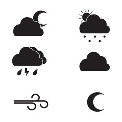 Set weather icons. Contour icons