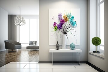 Fresh Flowers Decor in a Modern Interior