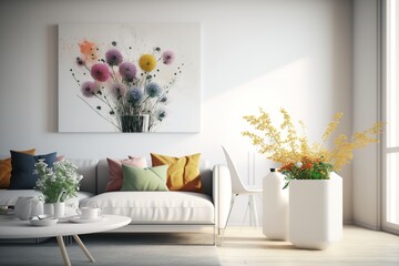 Fresh Flowers Decor in a Modern Interior