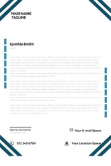 Simple and Modern Letter Head  Design, White Color letter Head Design