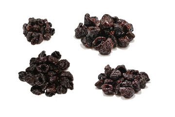 Dried plum isolated on white background