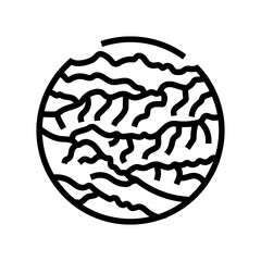 geology mountain landscape line icon vector illustration