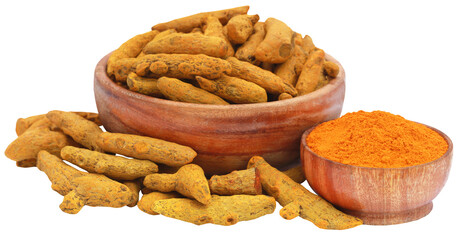 Ground and mashed turmeric
